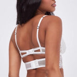 Load image into Gallery viewer, Isabela Lace Bustier Bra - White