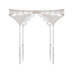 Load image into Gallery viewer, Rosie Lace & Mesh Suspenders White