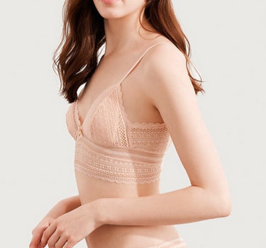 Nina Bralette Wireless Bra - Beige