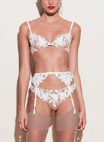 Load image into Gallery viewer, Rosie Mesh &amp; Lace Underwired Bra White
